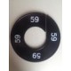Maatring 9cm zwart/wit 59 